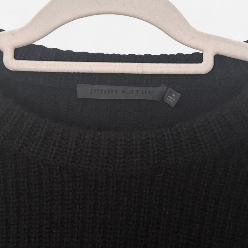 Jenni Kayne Cashmere Fisherman Sweater – Black Minimalist Coastal Luxe medium - Picture 4 of 7